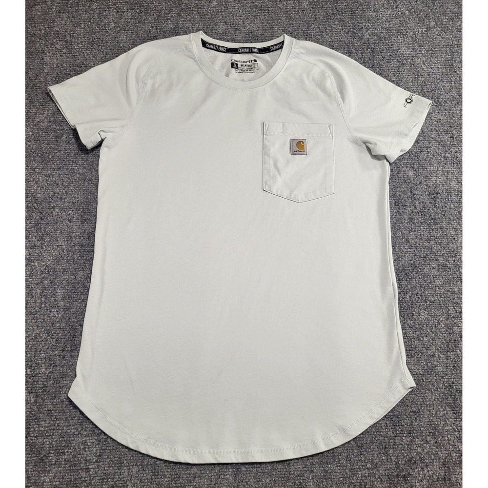 CARHARTT Force Relaxed Fit Short Sleeve Pocket T-Shirt TK6652-M Women's Sz Small